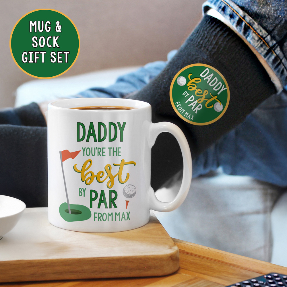 Personalised Memento Company Personalised Best By Par Mug and Socks Set Image 2