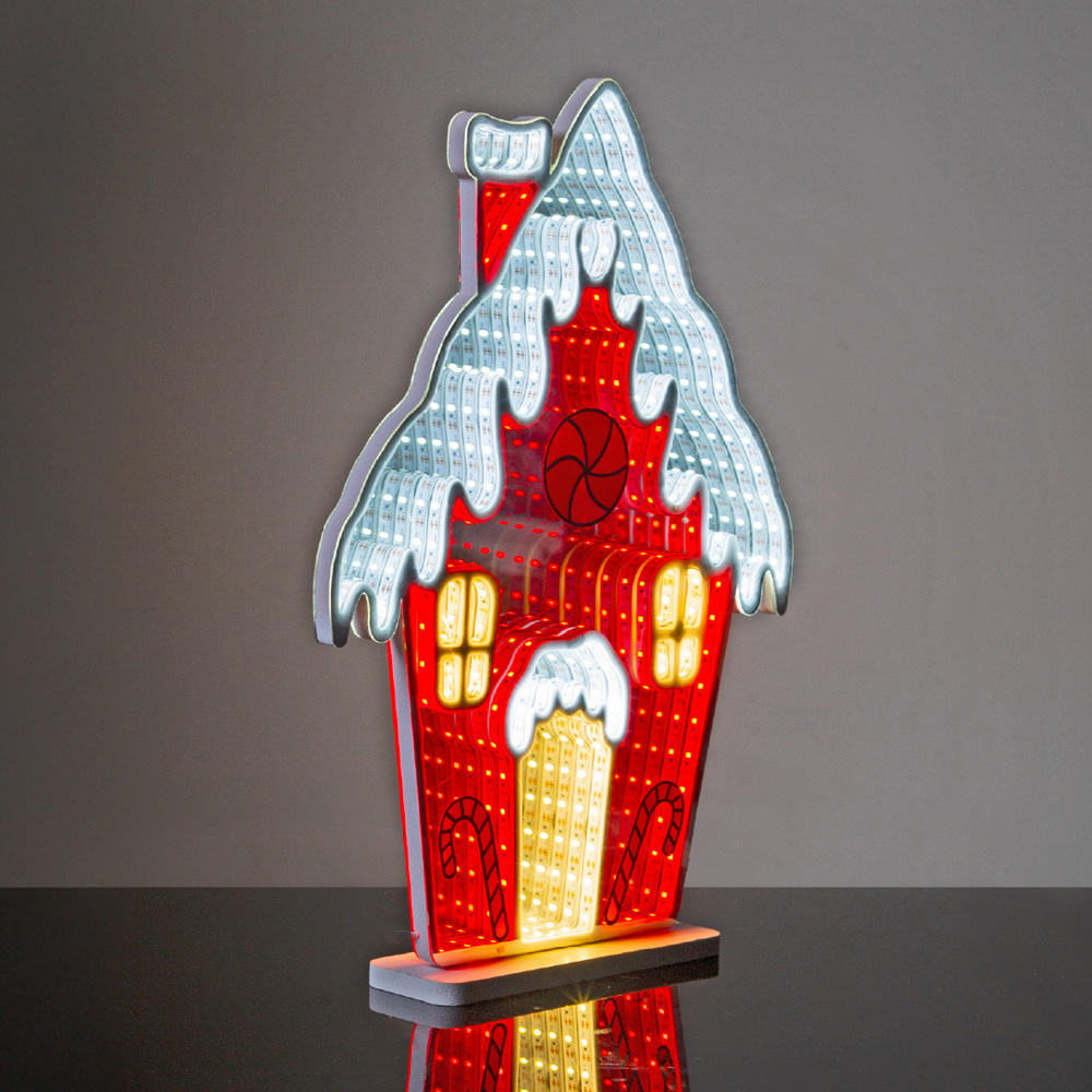 The Christmas Workshop 266 Multicolour LED Xmas House Double Sided Infinity Light 1.3ft Image 4