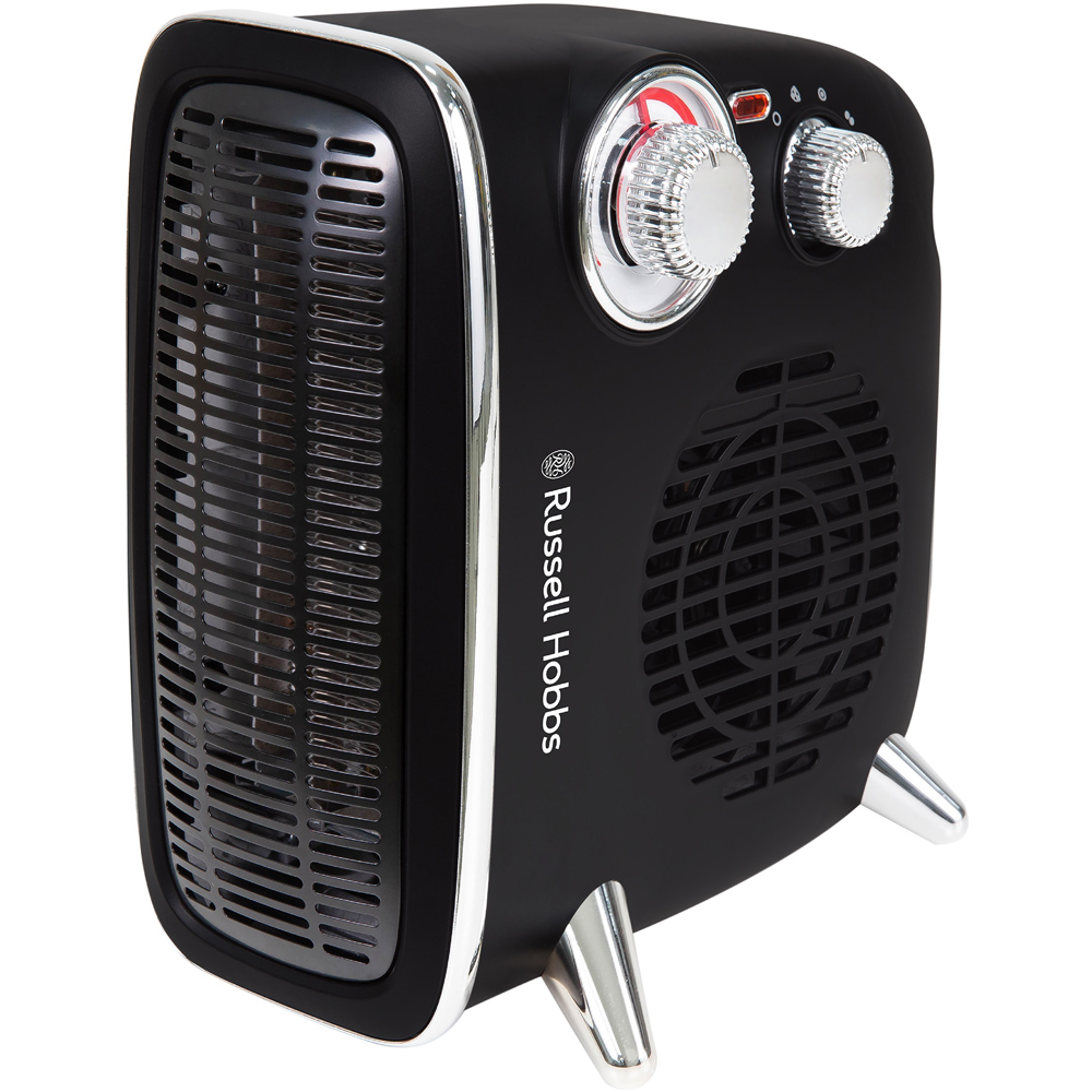 Russell Hobbs RHRETHFH1001B Retro Black Fan Heater 1800W Image 1