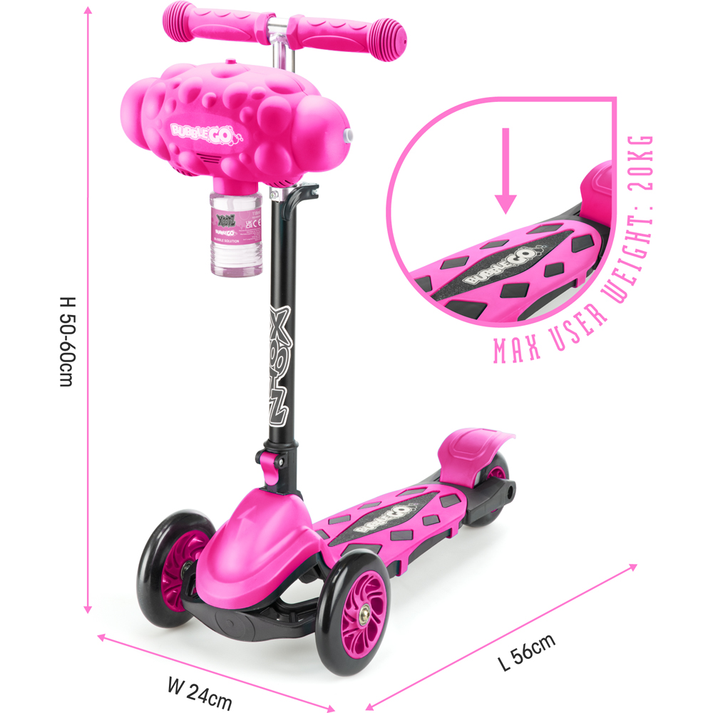 Xootz Bubble Go Pink Foldable Tri Scooter Image 8