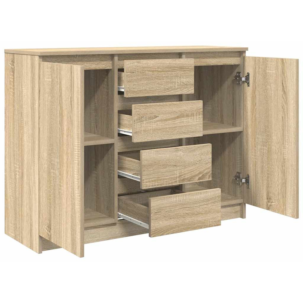vidaXL 2 Door 4 Drawer Sonoma Oak Sideboard Image 5