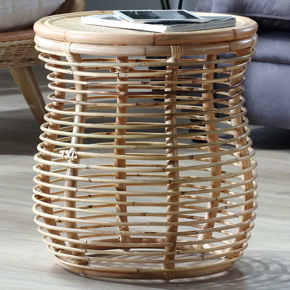 Desser Furniture Royal Natural Rattan Lamp Table Image 1
