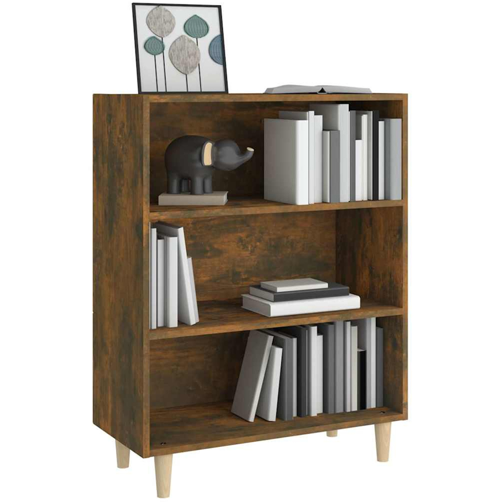 vidaXL 3 Shelf Smoked Oak Sideboard Image 6