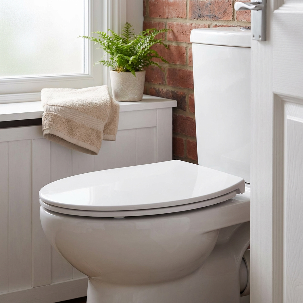 Super Slim Toilet Seat - White Image 2
