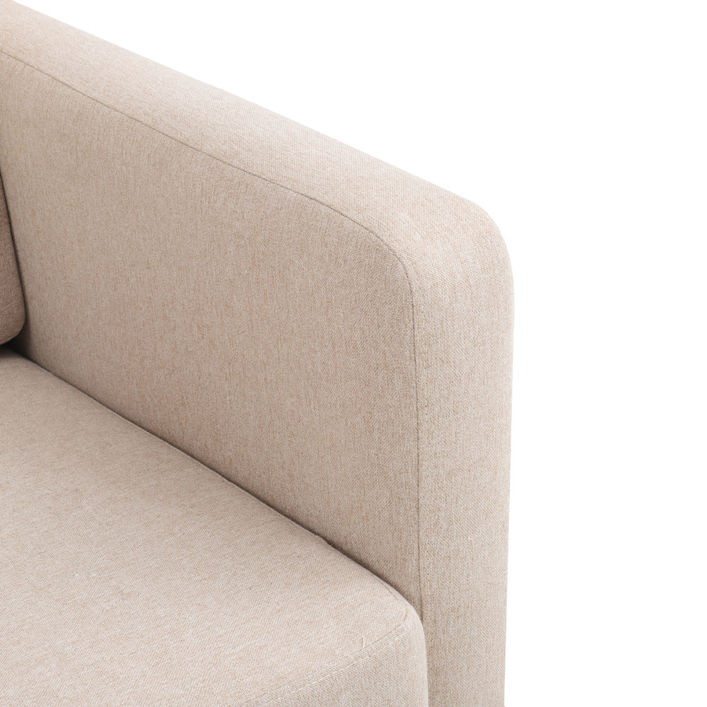 Living and Home Beige Upholstered Armchair Image 4