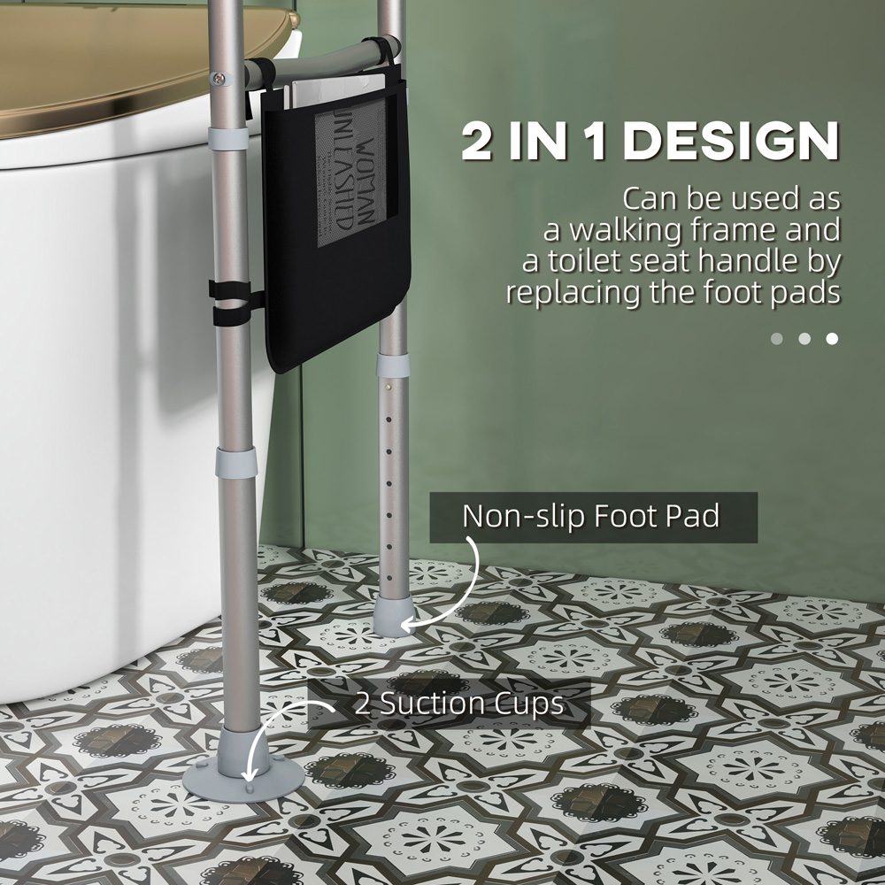 HOMCOM Free Standing Toilet Frame Image 5