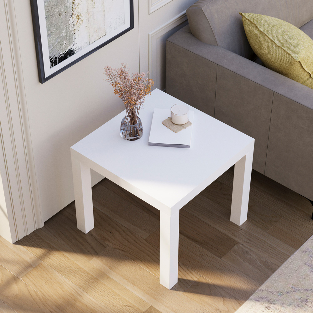 Vida Designs Beeston White Side Table Image 4