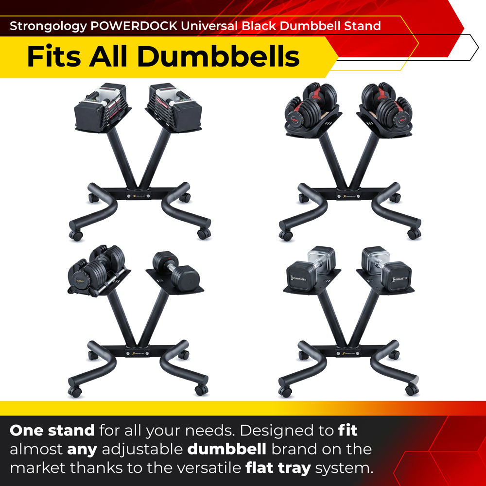 Strongology Universal Steel Adjustable Dumbbell Floor Stand Image 5