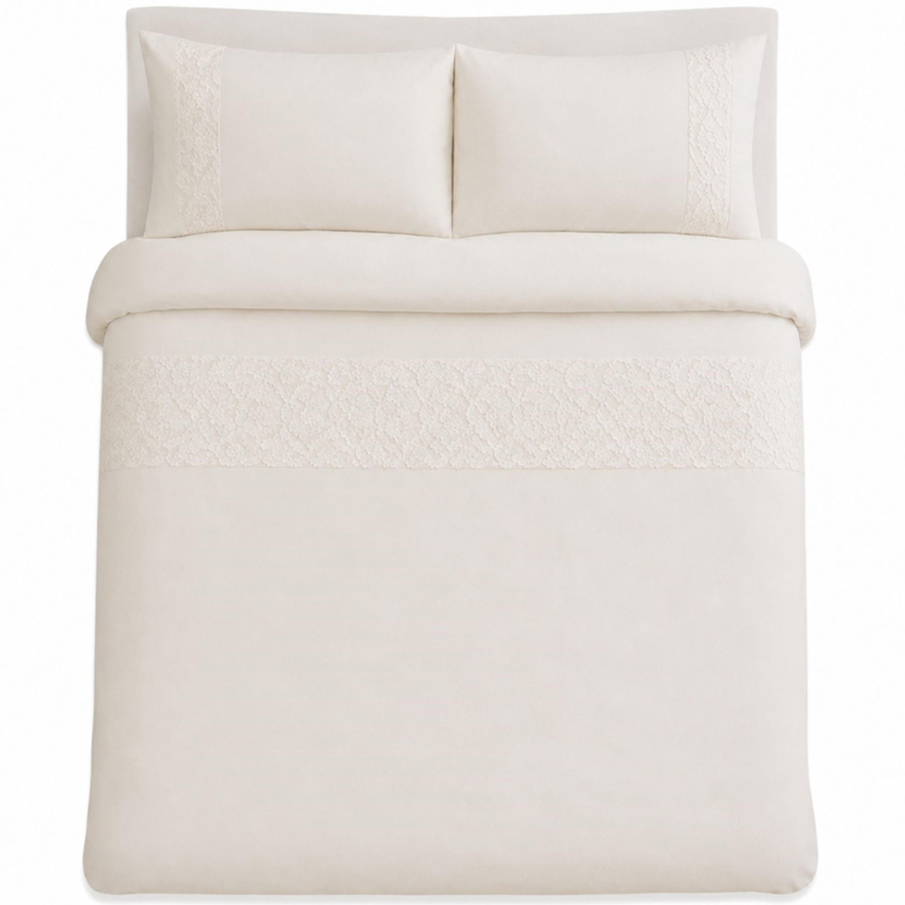 Smart Living Double Cream Venice Duvet Cover Set Image 2