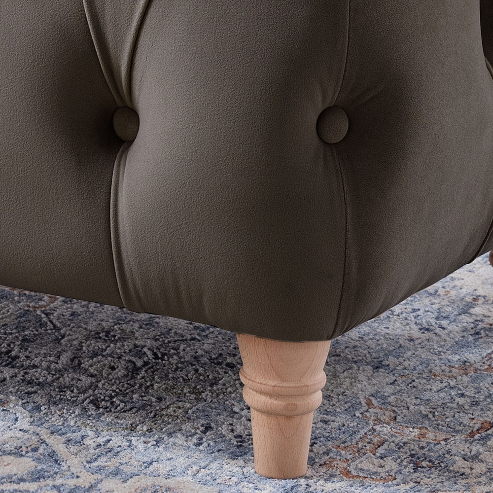 Mushroom Velvet Footstool Image 3