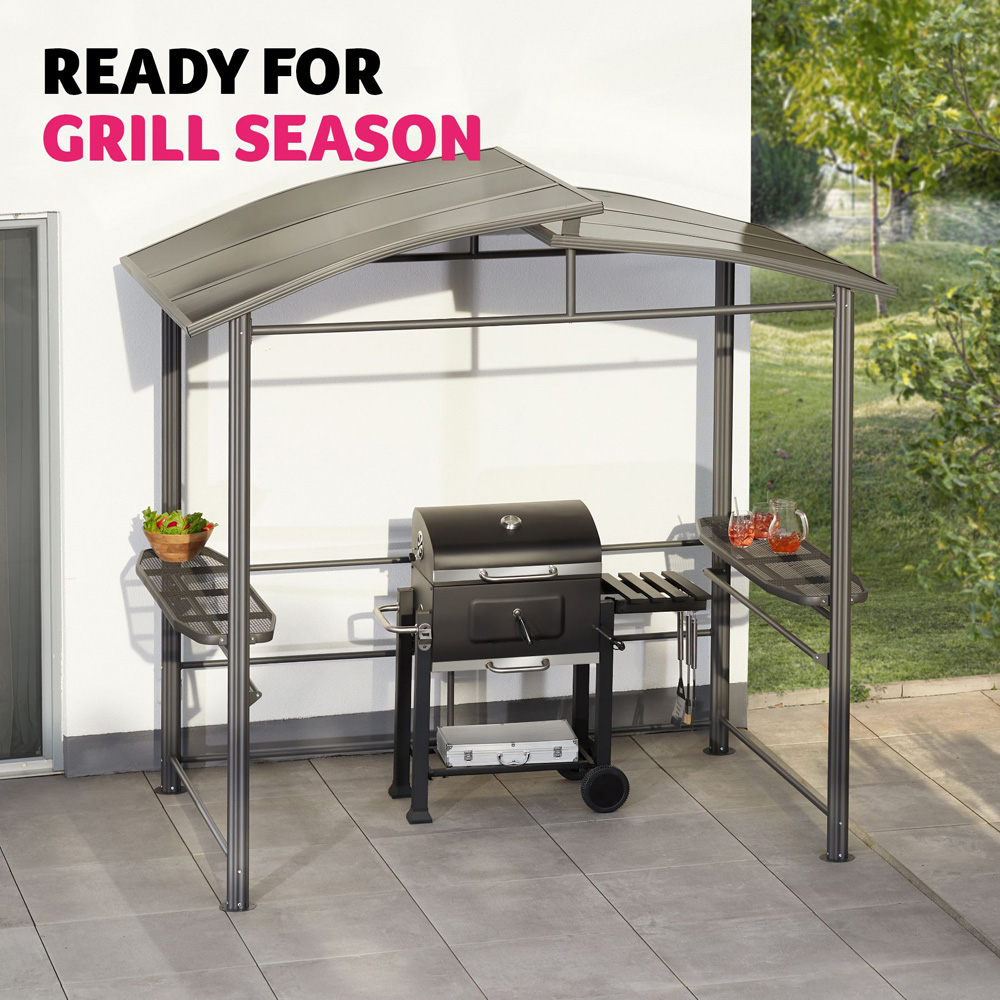 tectake Asado Grey BBQ Shelter 240 x 150 x 234cm Image 8
