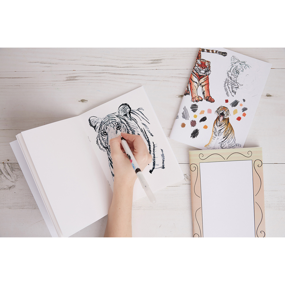 DOCRAFTS ARTISTE A4 White Tigers Sketchbook 3 Pack Image 2