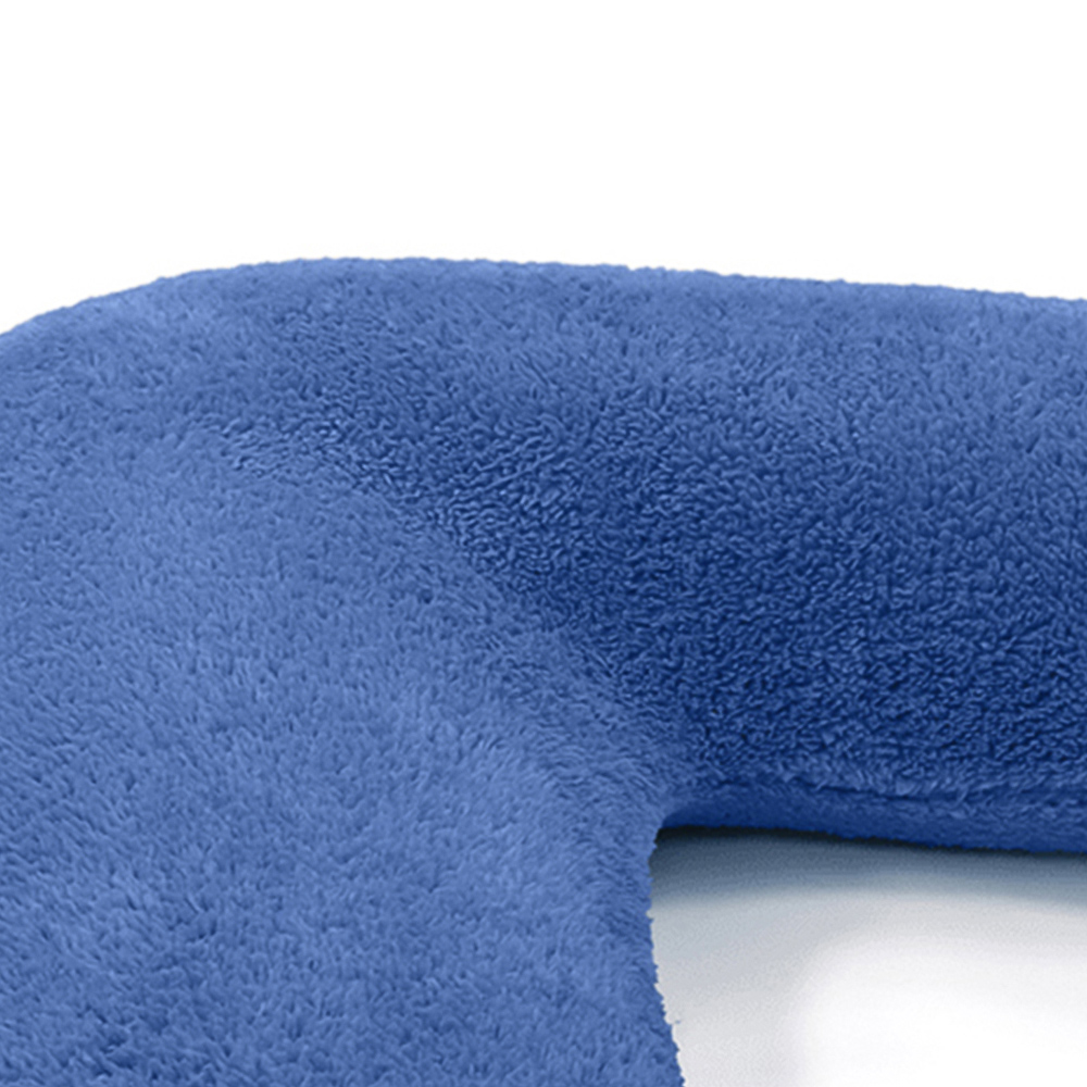 Velosso French Blue Teddy Fleece V Shape Pillow Image 3