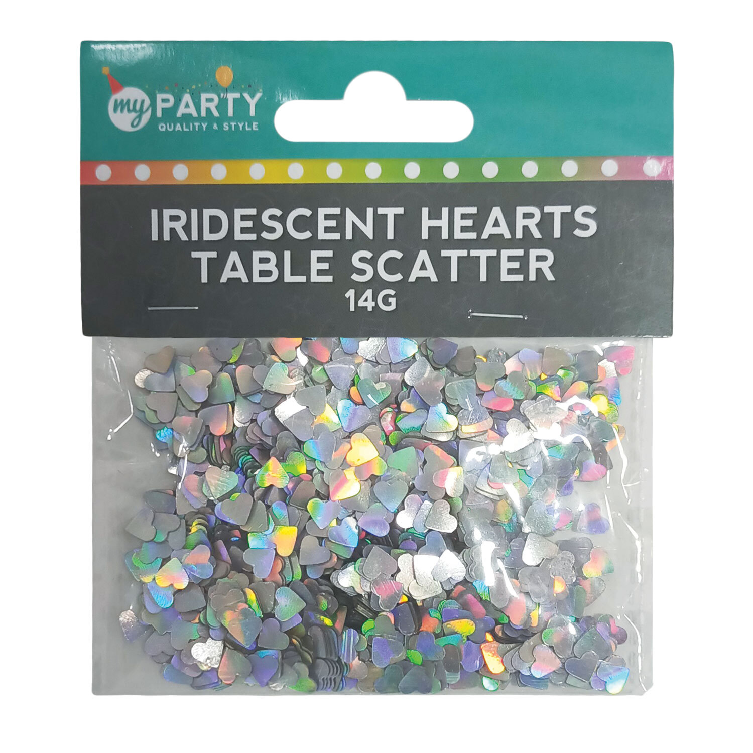 Confetti Hearts - Iridescent Image