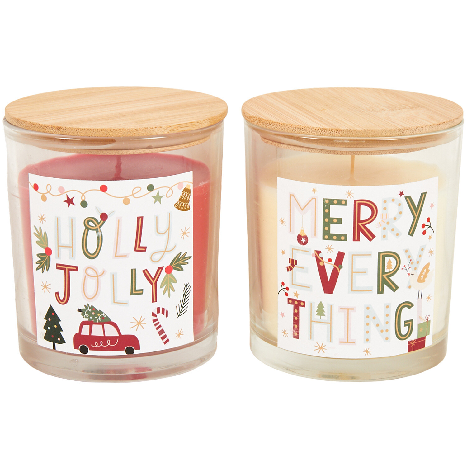 Festive Print Candle Winter Spice Image 1