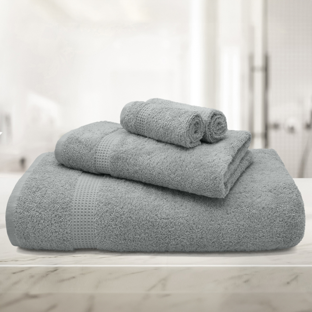 Mayfair Egyptian Cotton Platinum Bath Towel Set of 2 Image 2