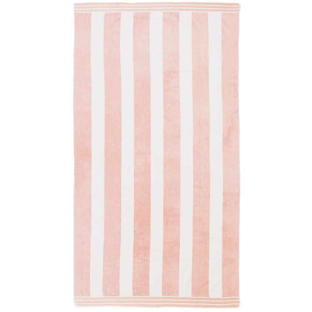 Allure Bath Fashions Jumbo Cabana Cotton Blush Stripe Beach Towel Image 1