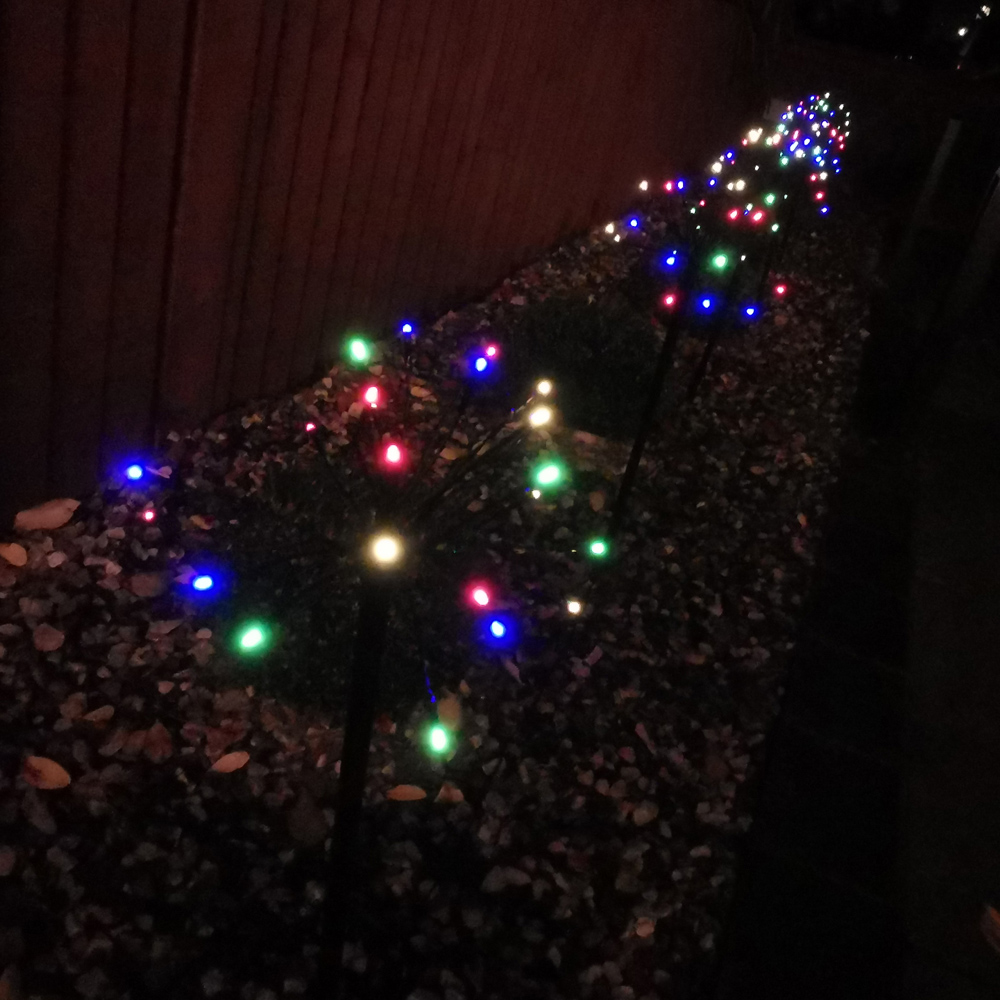 Samuel Alexander Sparkler Multicolour LED Path Light with Timer 63cm 5 Pack Image 3