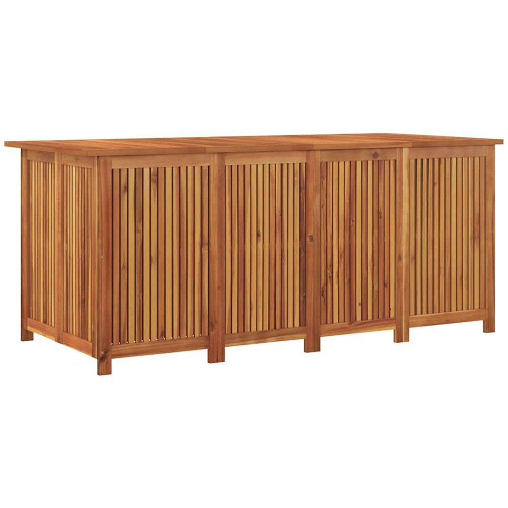 vidaXL 75 x 175 x 80cm Brown Acacia Wood Garden Storage Box Image 4