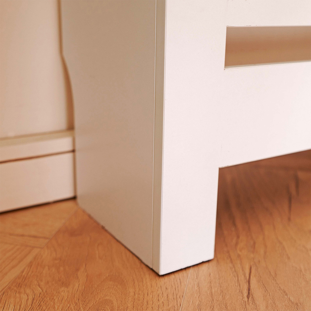 Portland 2 Drawer White Radiator Cover Medium Image 6