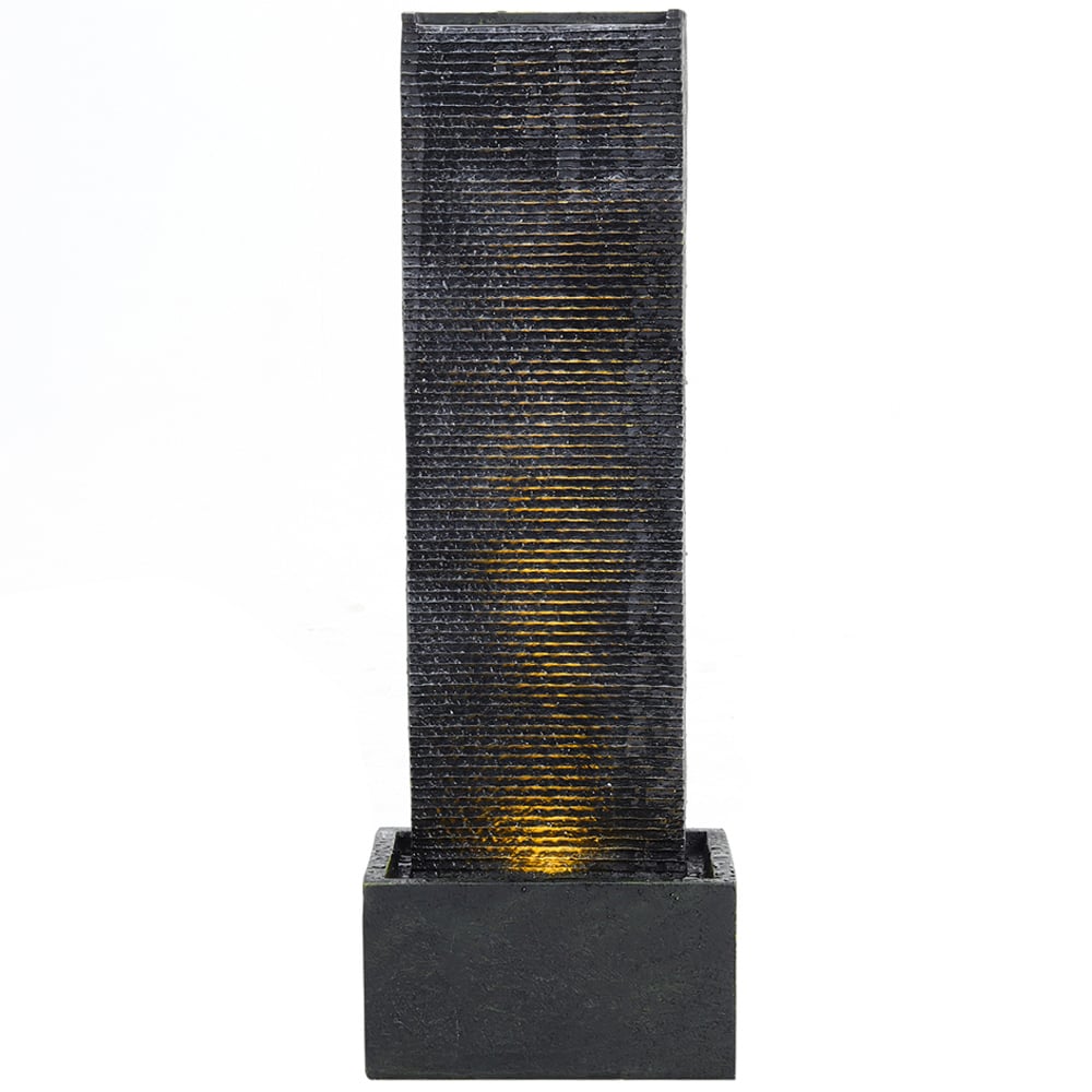 Living and Home LED Stone Standing Outdoor Water Feature Fountain Image 1