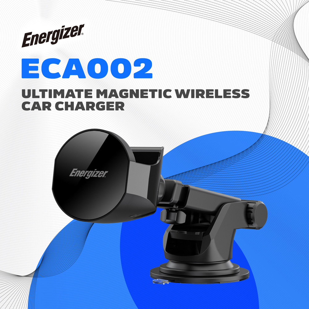 Energizer Black In-Car Magnetic QI Wireless iPhone and AirPod Charger Image 2