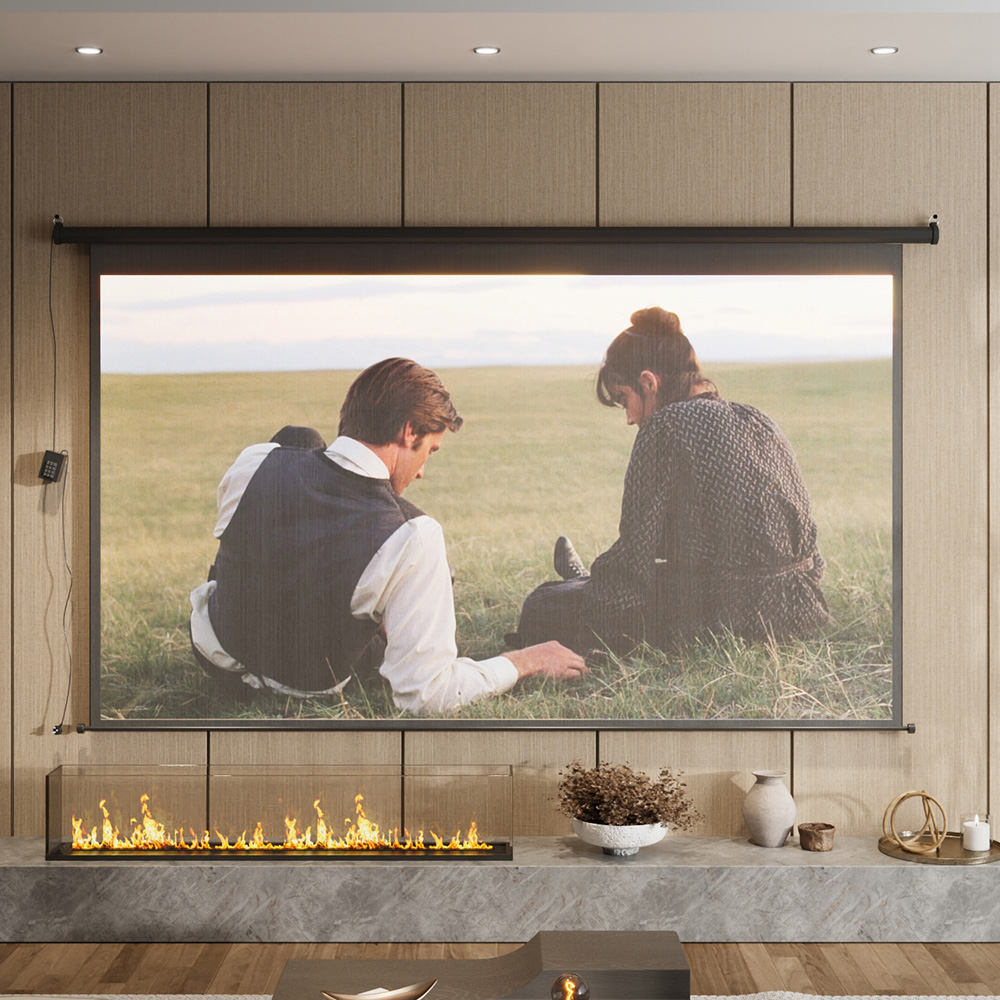 Living and Home 16:9 Electric Motorised Projector Screen with Remote 100 inch Image 2