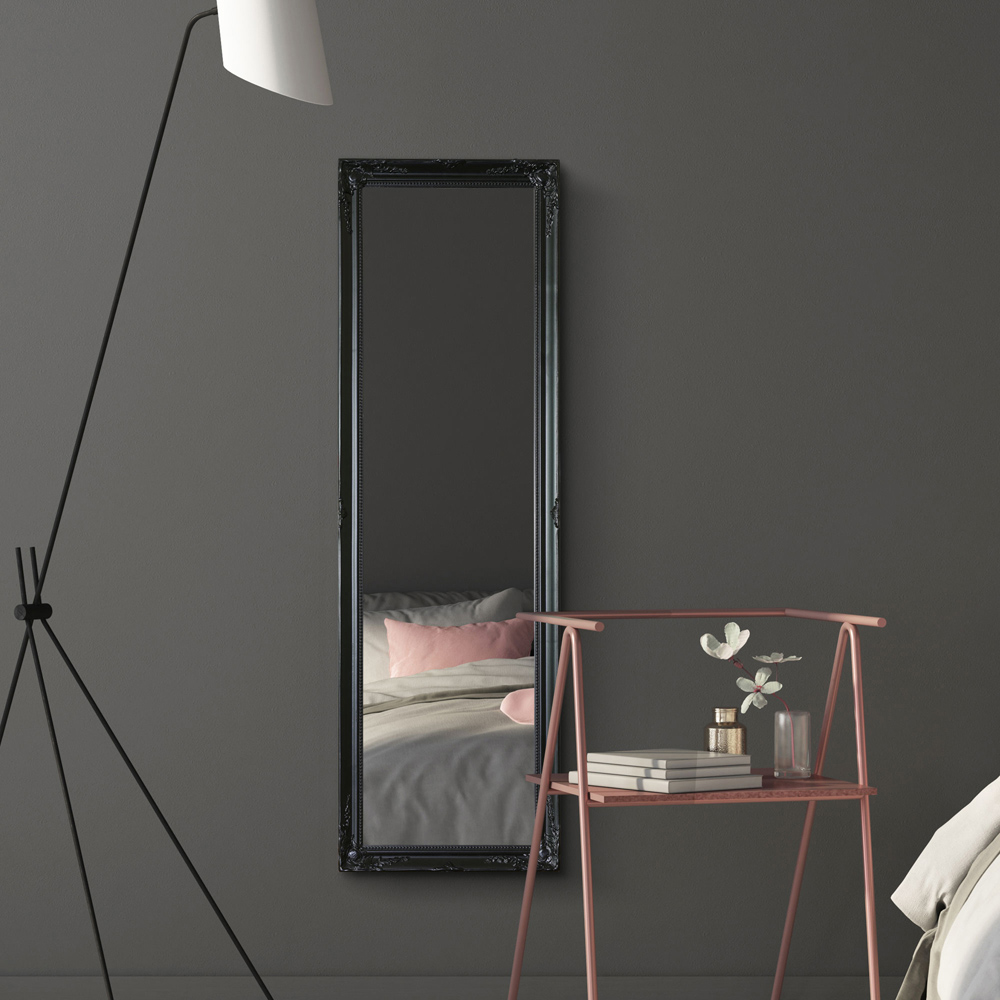 Fraser Black Beaded Dress Mirror 122 x 41cm Image 2