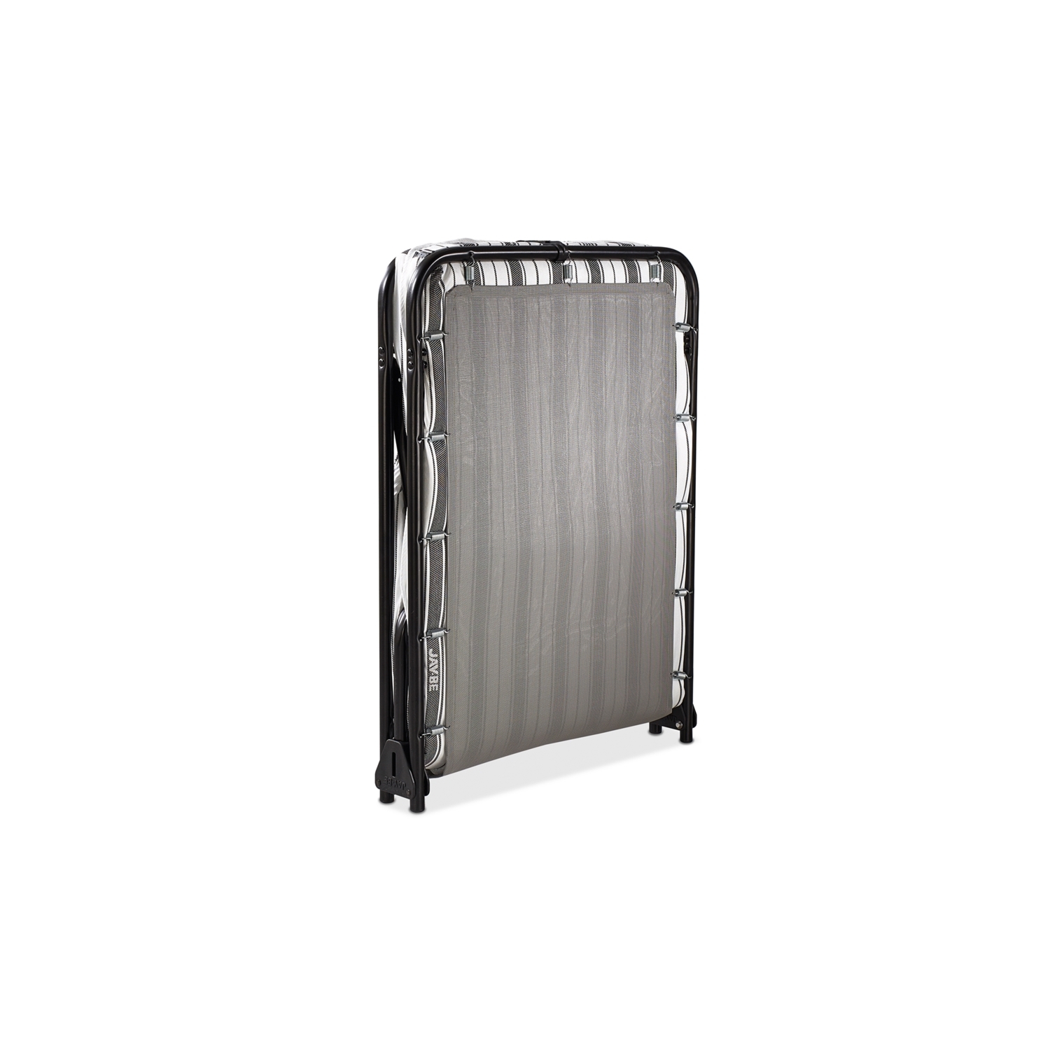 Jay-Be Folding Bed Frame with Airflow Mattress - Black and white Image 3