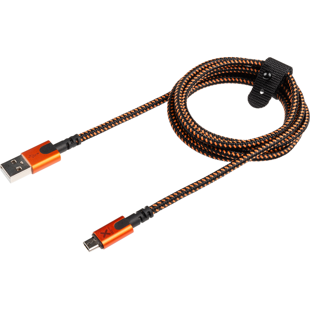 Xtorm Xtreme Black and Orange USB to Micro Cable 1.5m Image 1