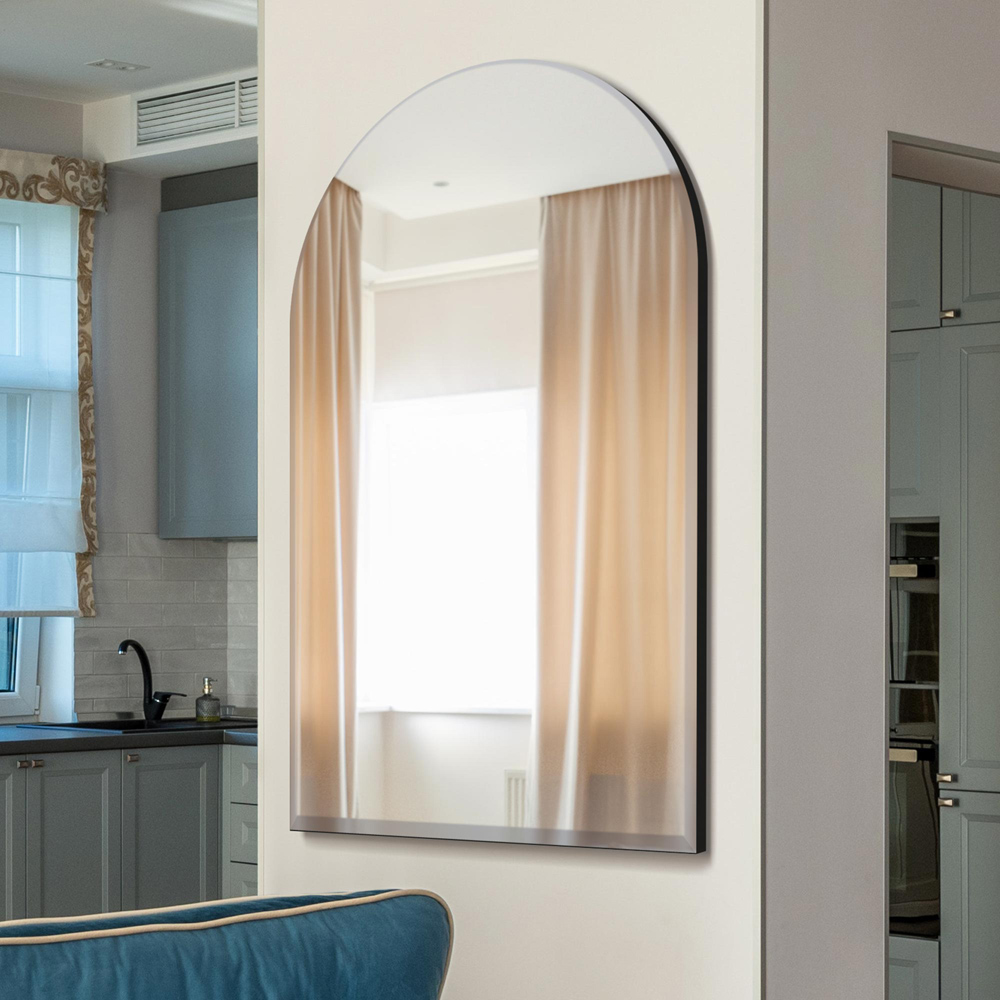 Arched Venetian Glass Wall Mirror 120 x 80cm Image 2