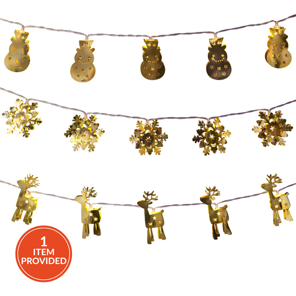 10 LED Christmas Character String Lights Image 1
