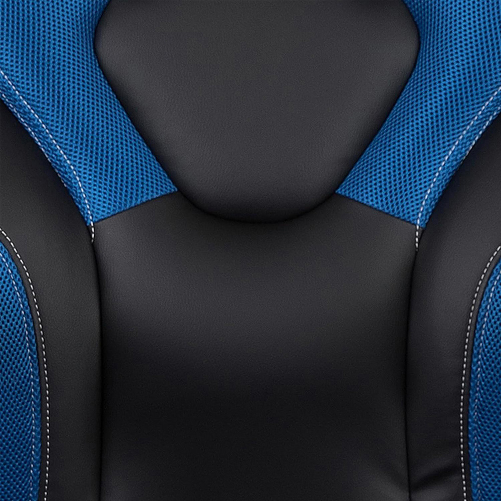 FWStyle X10 Black and Blue Faux Leather Racer Style Gaming Chair Image 3