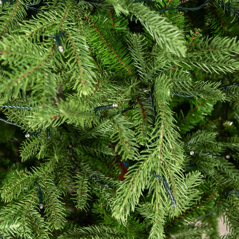 The Christmas Centre Highclere 200 Warm White LED Green Pre-Lit Artificial Christmas Tree 6ft Image 5