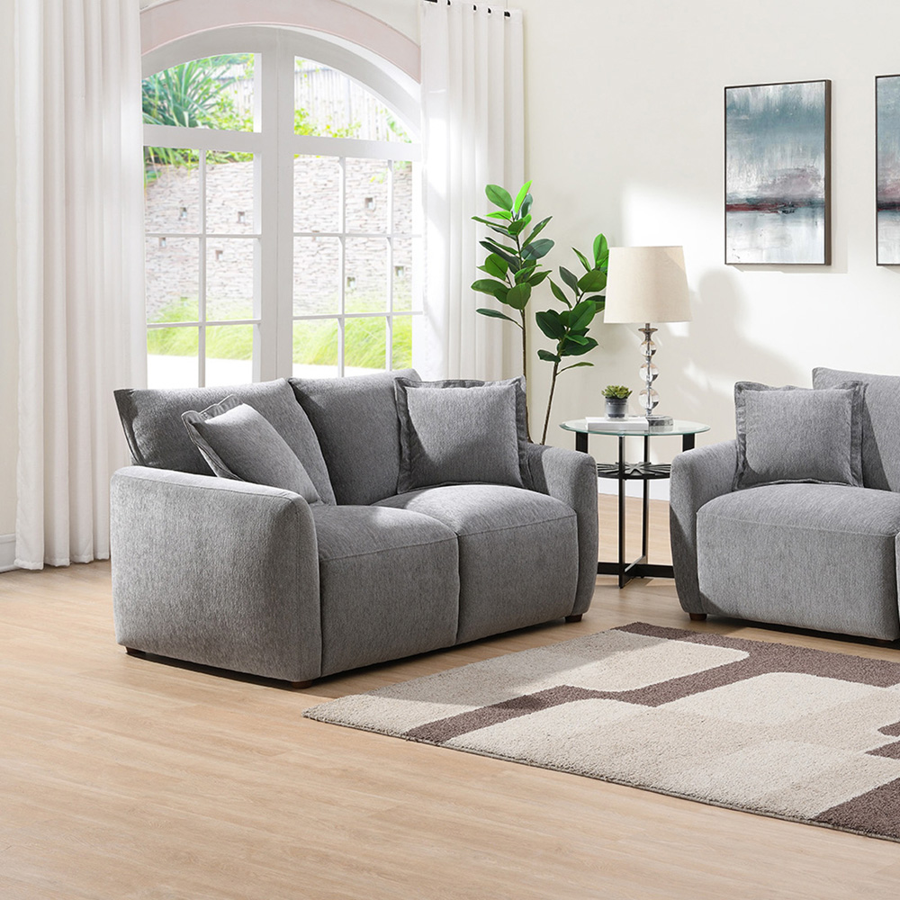Bedford 2 Seater Light Grey Sofa Image 3