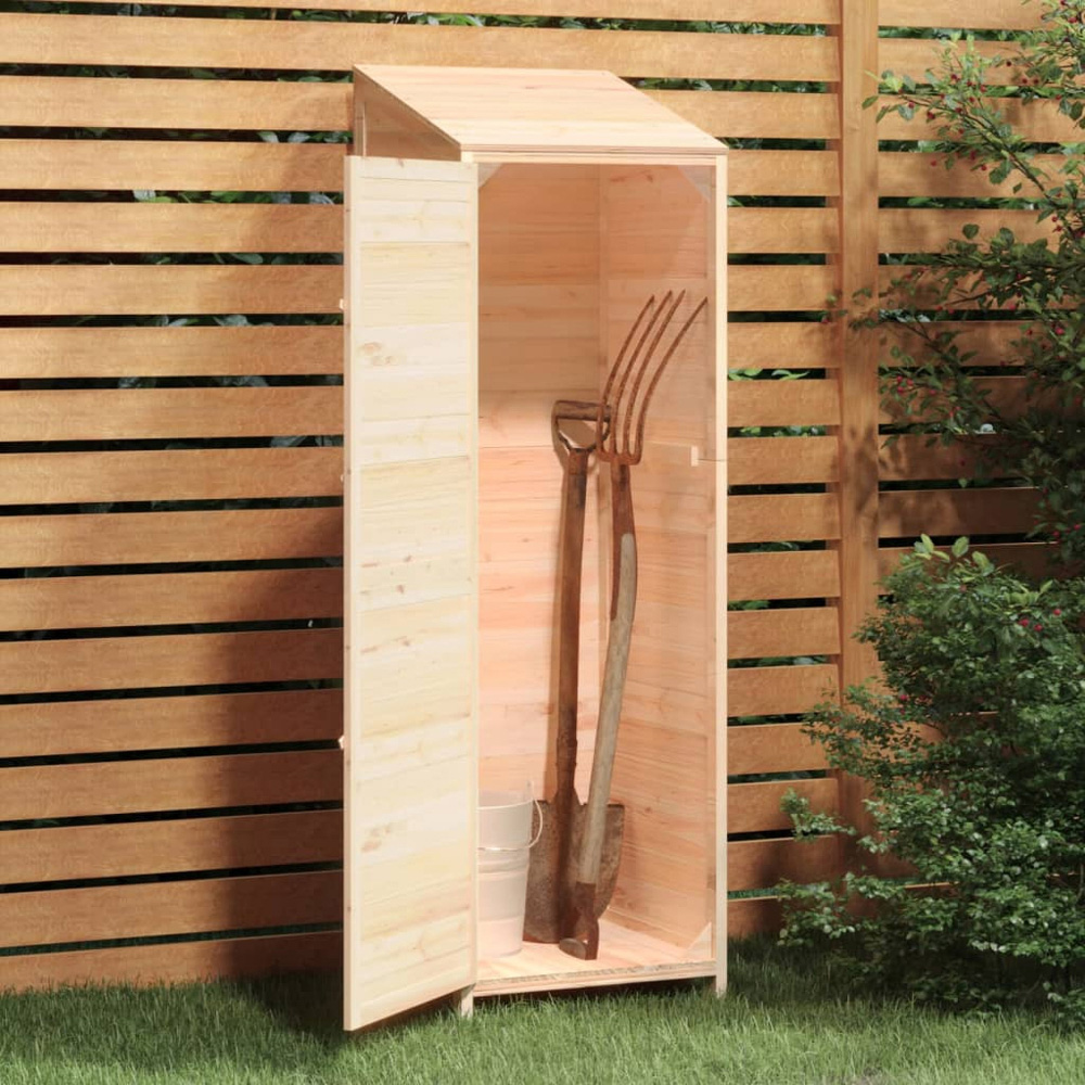 vidaXL 1.8 x 1.7ft Light Brown Wooden Pent Garden Shed Image 2