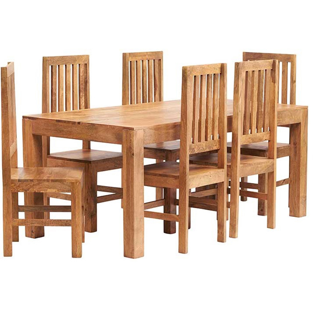Brooklyn Napoli Toko 6 Seater Dining Set Light Mango Image 2
