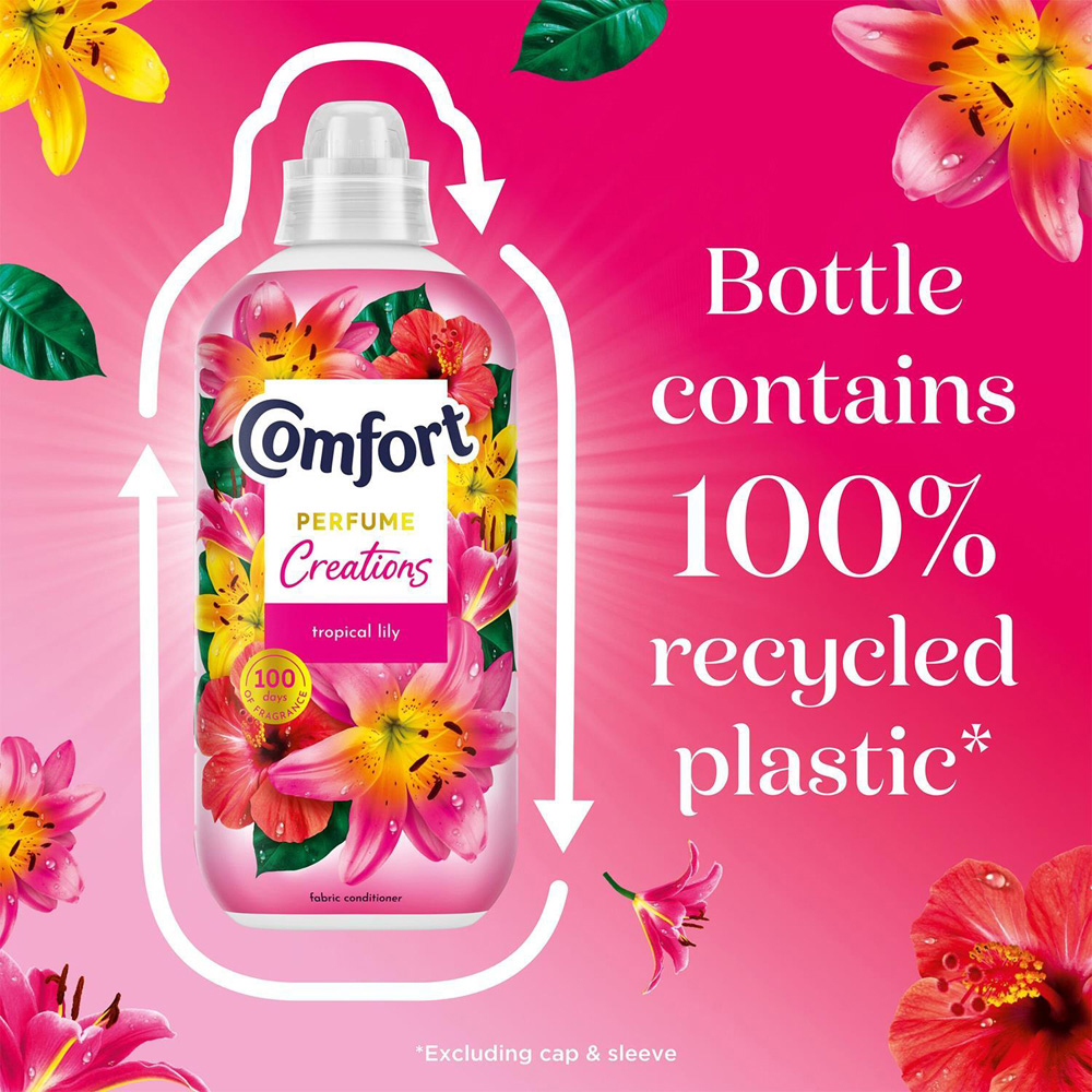 Comfort Perfume Creations Tropical Lily Fabric Conditioner 30 Washes 900ml 8 Pack Image 9