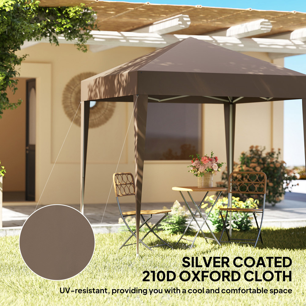 Outsunny 2 x 2m Coffee Marquee Pop Up Gazebo Party Tent Image 6
