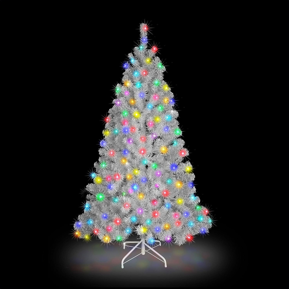 Shatchi Multicolour LED Pre-Lit Alaskan Pine Artificial Christmas Tree 12ft Image 4