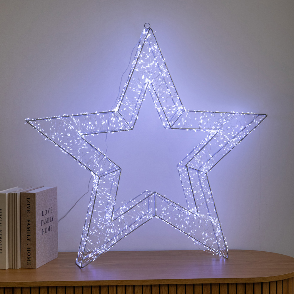 Samuel Alexander 2400 Cool White LED Light-Up Christmas Galaxy Star 78cm Image 1