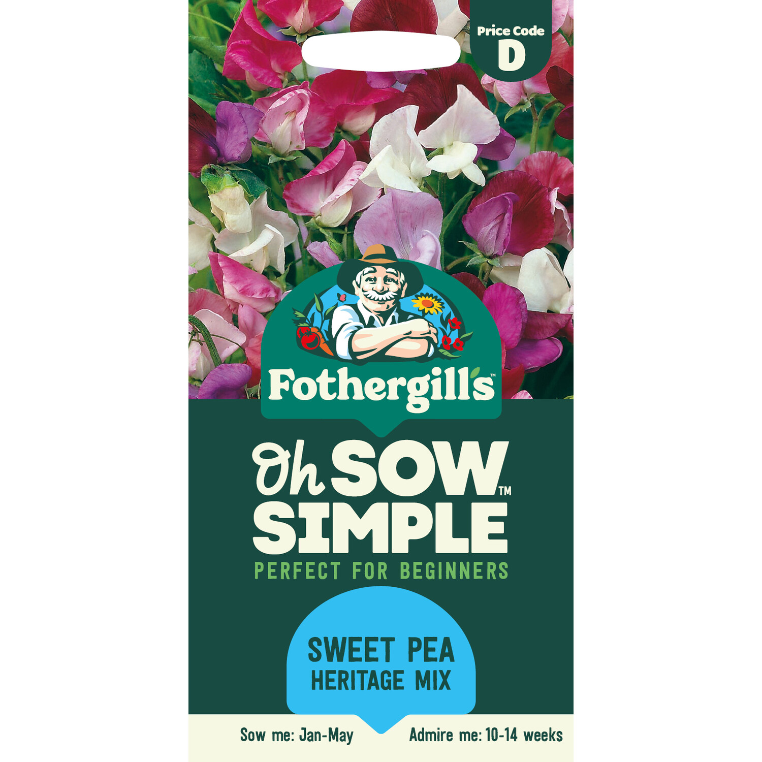 Sweet Pea Heritage Mix Flower Seeds Image 1