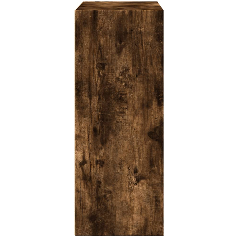 vidaXL 2 Shelf Smoked Oak Bookcase Image 4