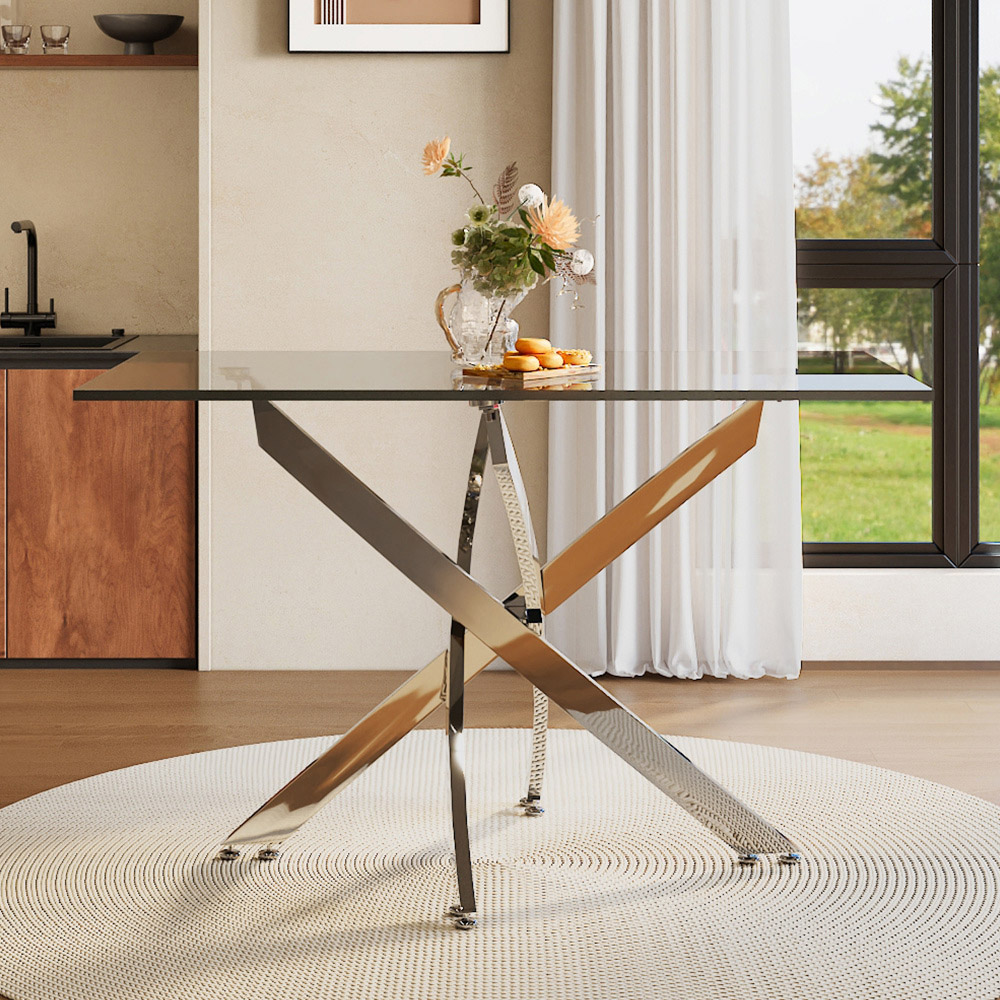 Living and Home Tempered Glass Coffee Table Image 1