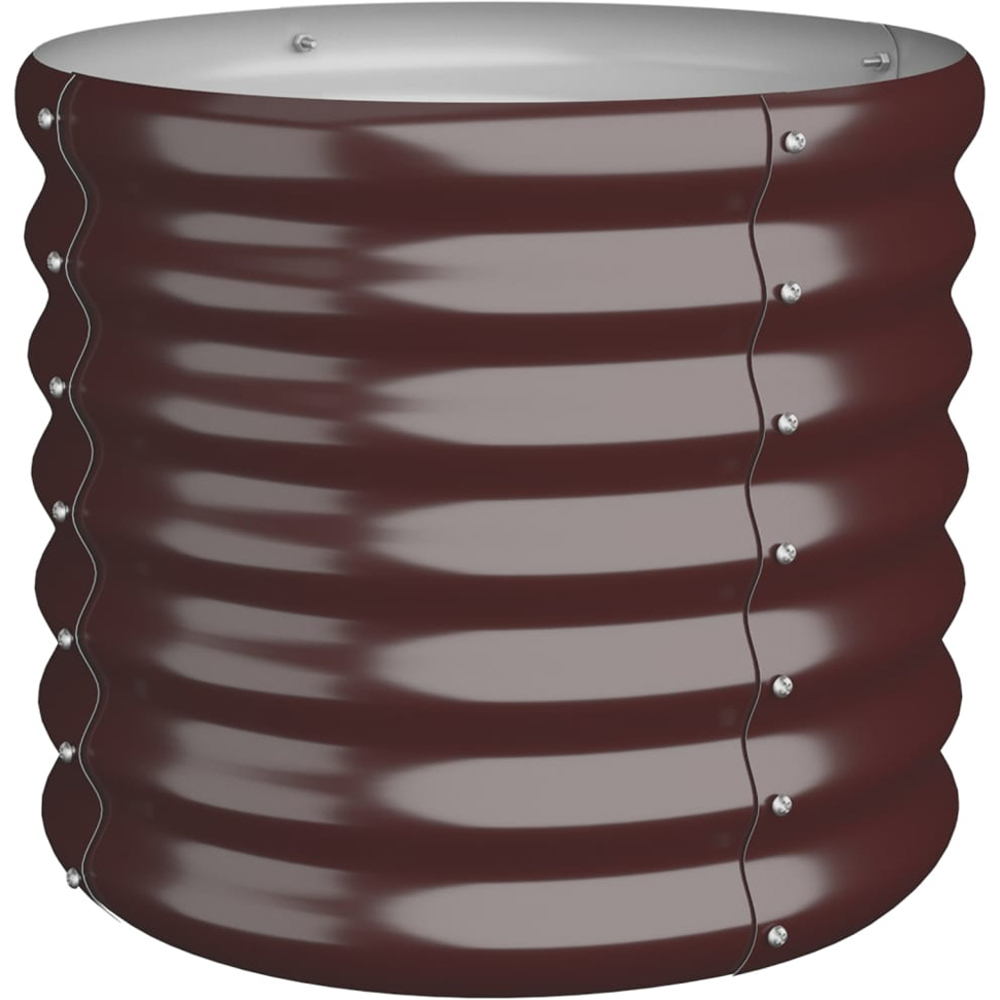 vidaXL Brown Galvanised Steel Garden Planter 36 x 40 x 40cm Image 1