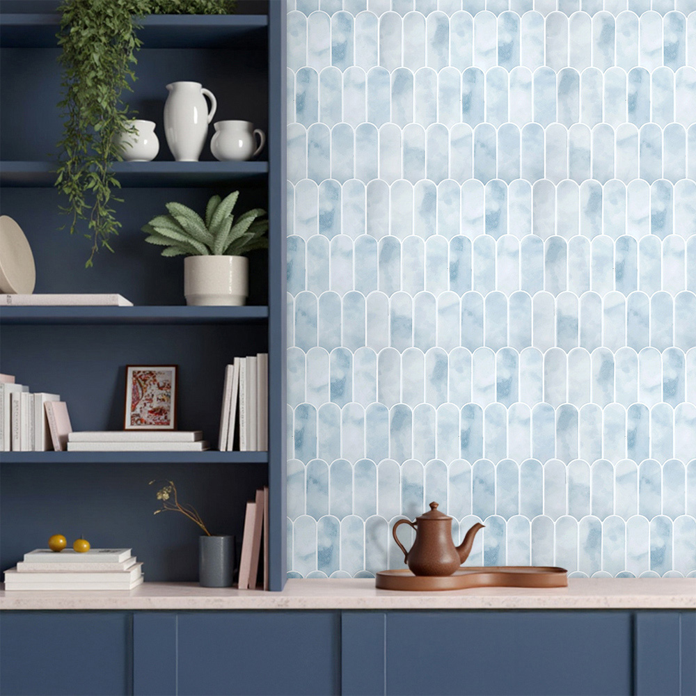 Living and Home Light Blue Arch Self Adhesive Wall Sticker 10 Pack Image 8