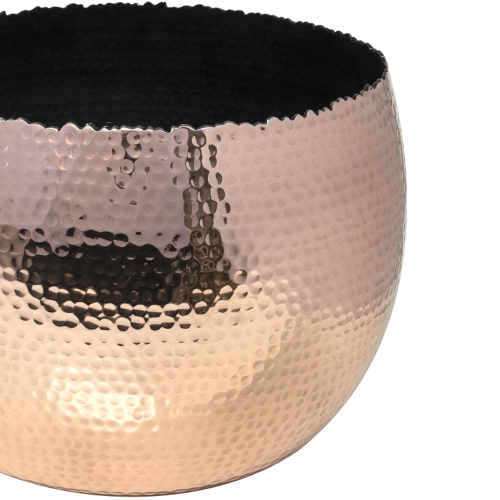Ivyline Copper and Black Hammered Bowl 19cm Image 3