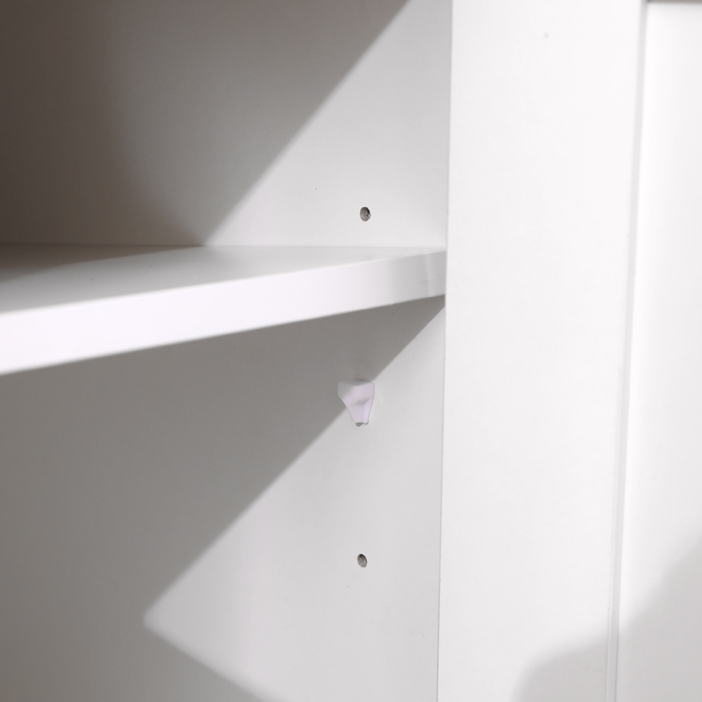 FurnitureHMD 2 Door 2 Shelf White and Oak Effect Wooden TV Unit Image 6
