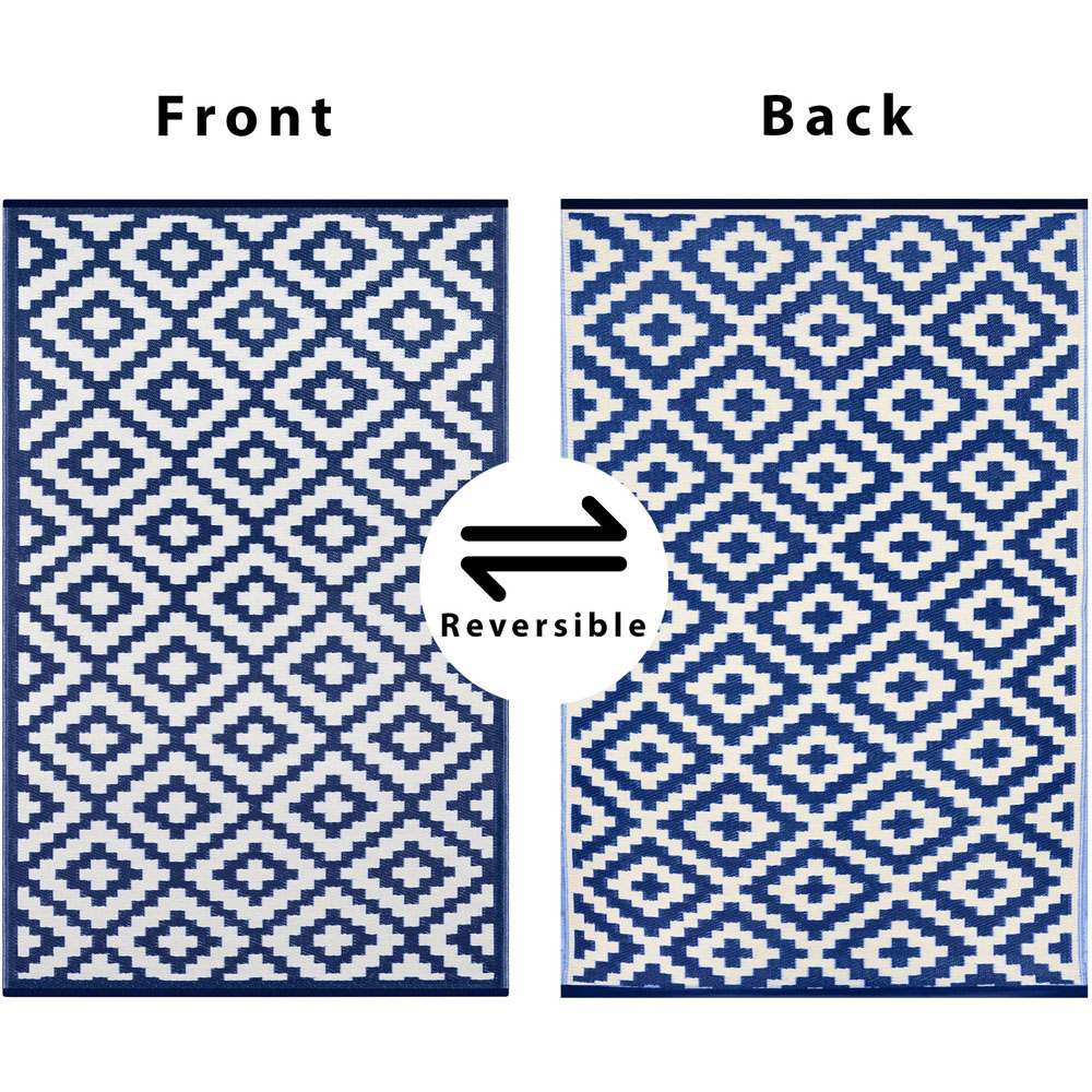 Green Decore Nirvana Navy Blue and White Outdoor Rug 120 x 180cm Image 4