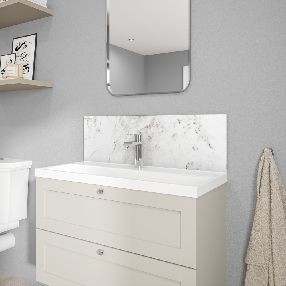 Wetwall Alloy Roman Marble Splashback 800 x 250mm Image 5